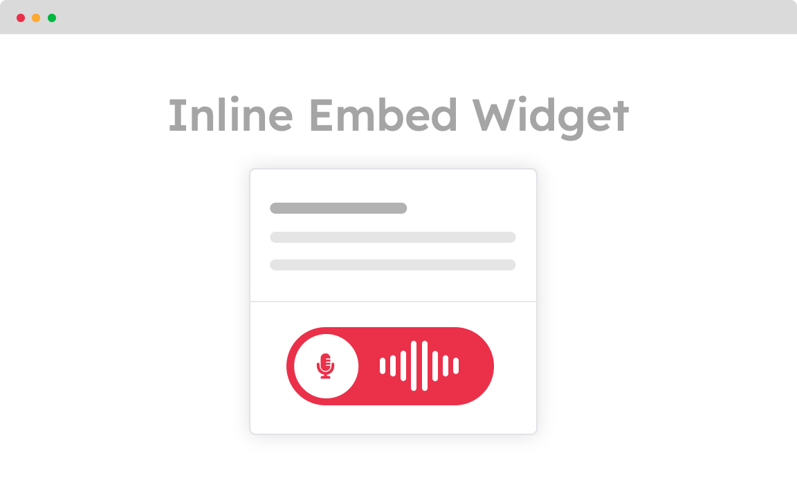 inline embed widget