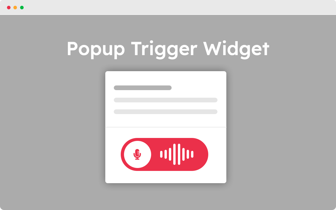 popup trigger widget
