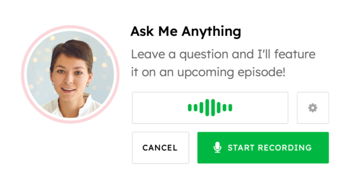 Accept Audio Messages from Podcast Fans
